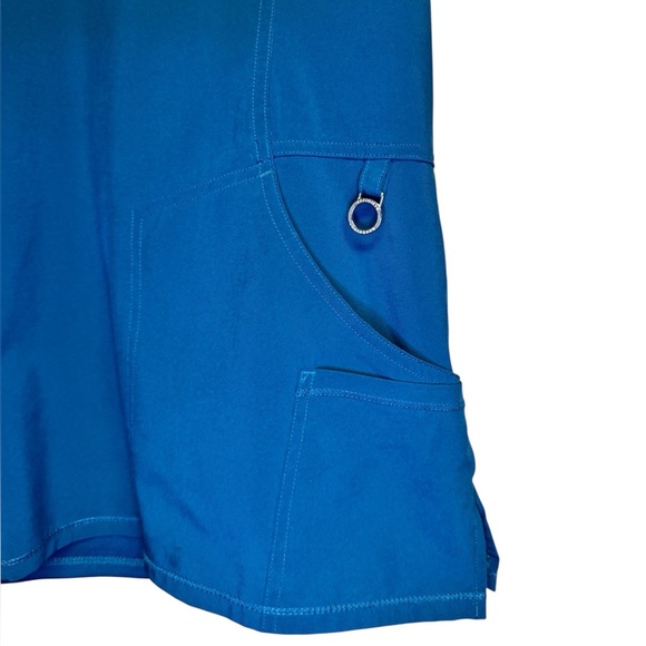 Cherokee Infinity Caribbean Blue Short Sleeve Women's Scrub Top - Picture 6 of 6